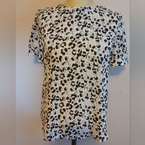 Loft XS animal print top/blouse Ann Taylor